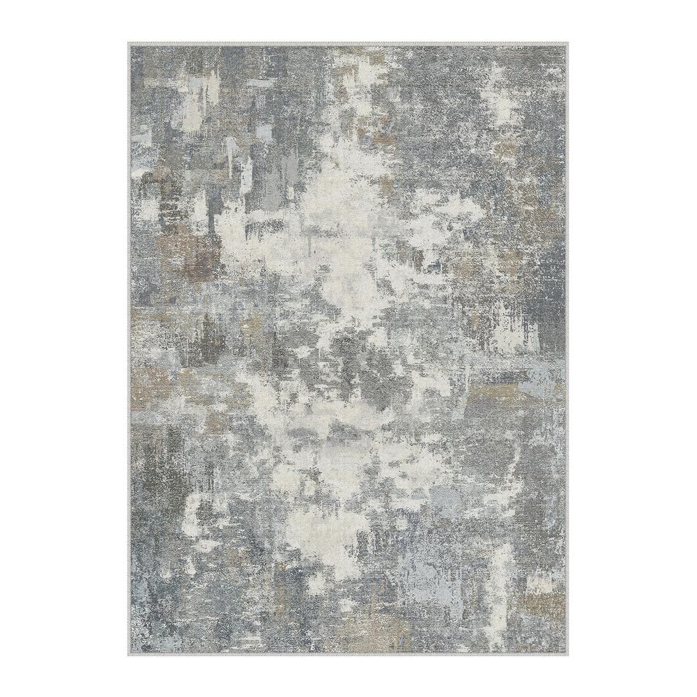 Shka Blue 9 ft. x 12 ft. Modern Abstract Area Rug price history on PriceWatchPro