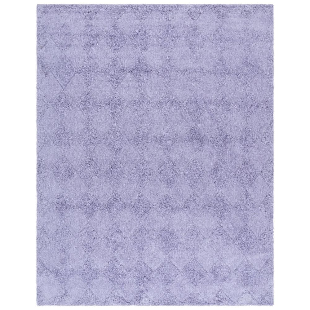 Easy Care Lilac 8 ft. x 10 ft. Machine Washable High-Low Diamond Solid Area Rug price history on PriceWatchPro