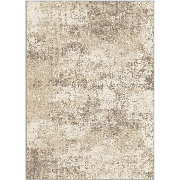 Mist Gray/Beige 6 ft. x 9 ft. Modern Abstract Area Rug