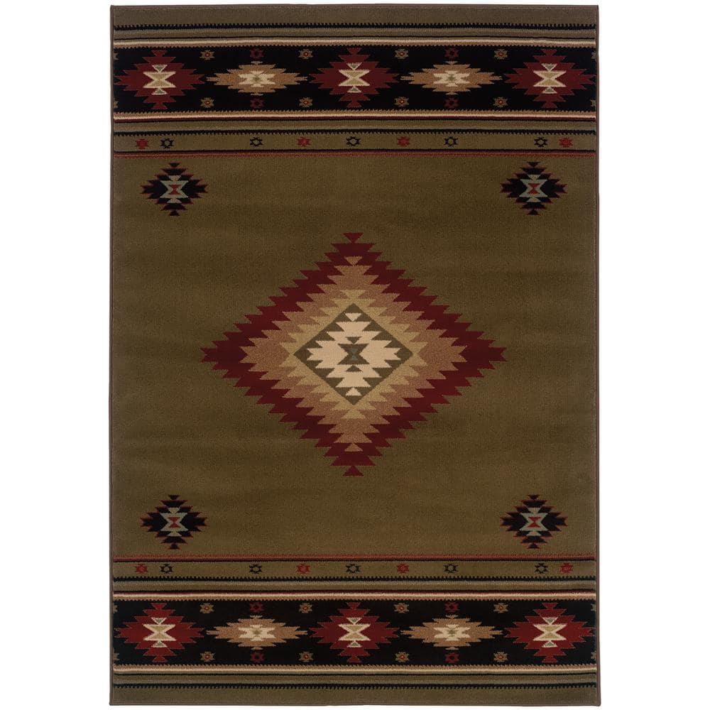 Catskill Green 4 ft. x 5 ft. Area Rug price history on PriceWatchPro
