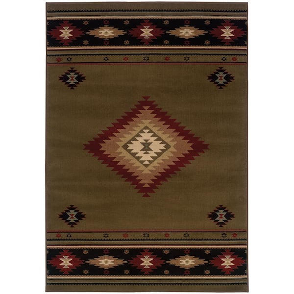 Home Decorators Collection Catskill Green 4 ft. x 5 ft. Area Rug