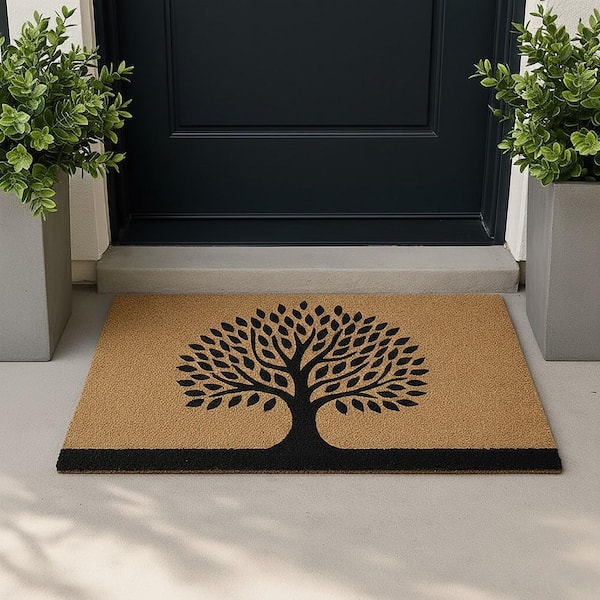 Tree of Life 18 in. x 36 in. Coir Indoor/Outdoor Door Mat