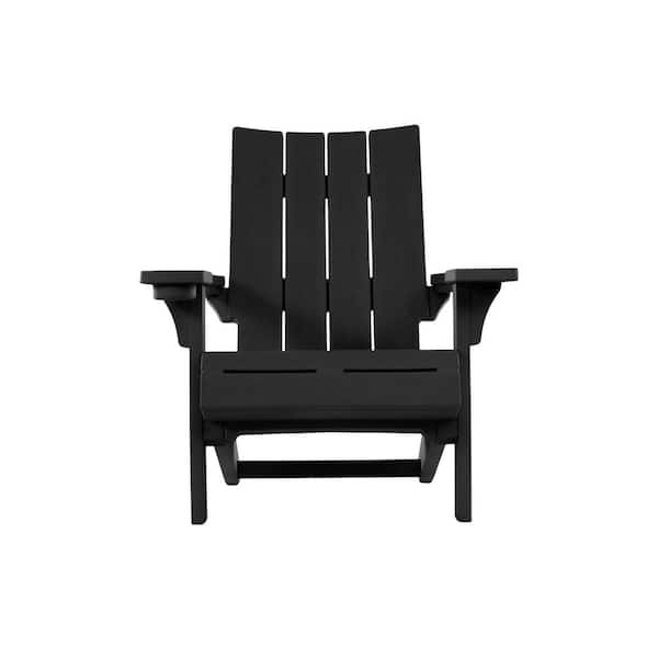 Keter Modern Black Resin Adirondack Chair 260697 - The Home Depot
