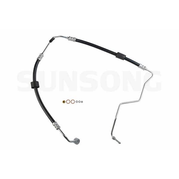 Sunsong Power Steering Pressure Line Hose Assembly - Pump To Rack