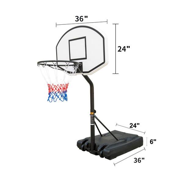 ITOPFOX Portable Poolside Height-Adjustable Basketball Hoop Goal