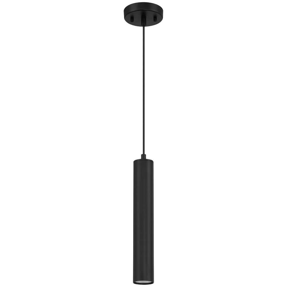 Rex 5.5-Watt 1-Light Matte Black Bulb Pendant Light