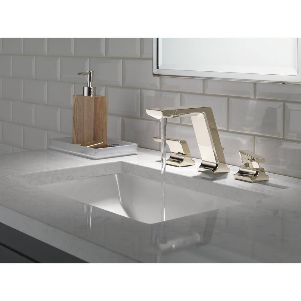 Lumicoat Polished Nickel Widespread Bathroom Faucet