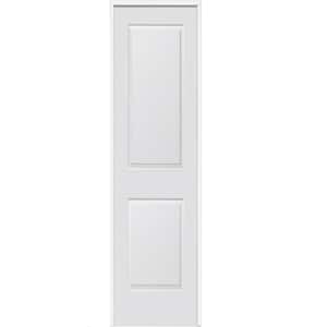16 in. x 80 in. Smooth Carrara Left-Hand Solid Core Primed Molded Composite Single Prehung Interior Door