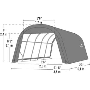 ShelterCoat 12 ft. x 20 ft. Wind and Snow Rated Garage Round Green STD