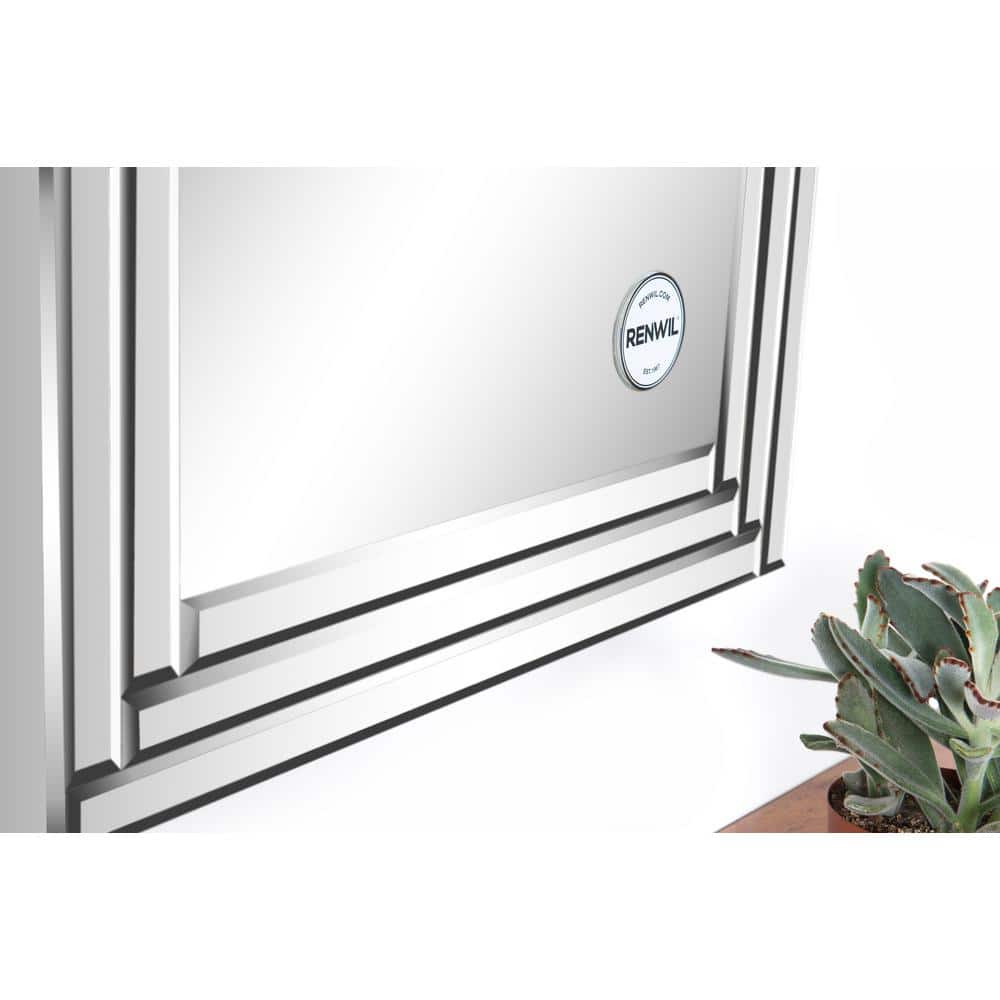 Edessa 24" x 36" Beveled Glass Rectangular Wall Mirror