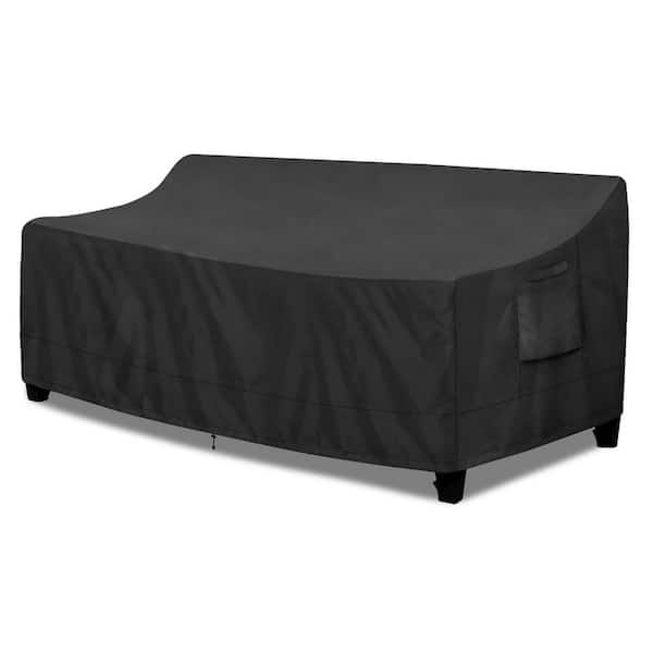 78 in. W x 35 in. D x 35 in. H Black Outdoor Couch Cover