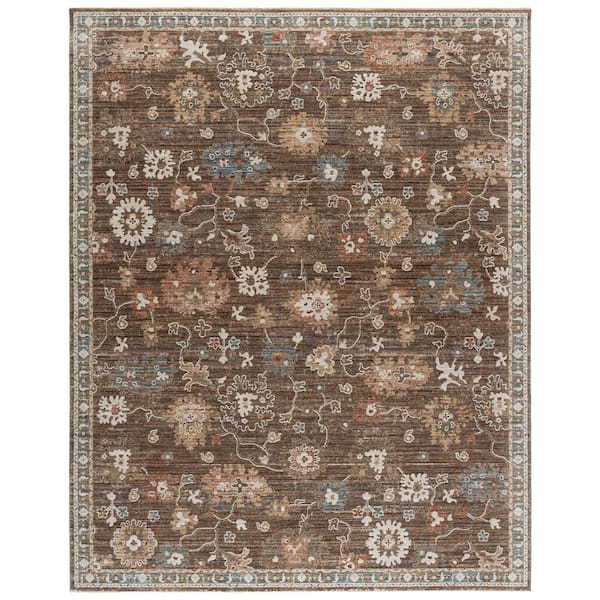 Sarafina 8 ft. x 10 ft. Brown/Blue Persian Area Rug