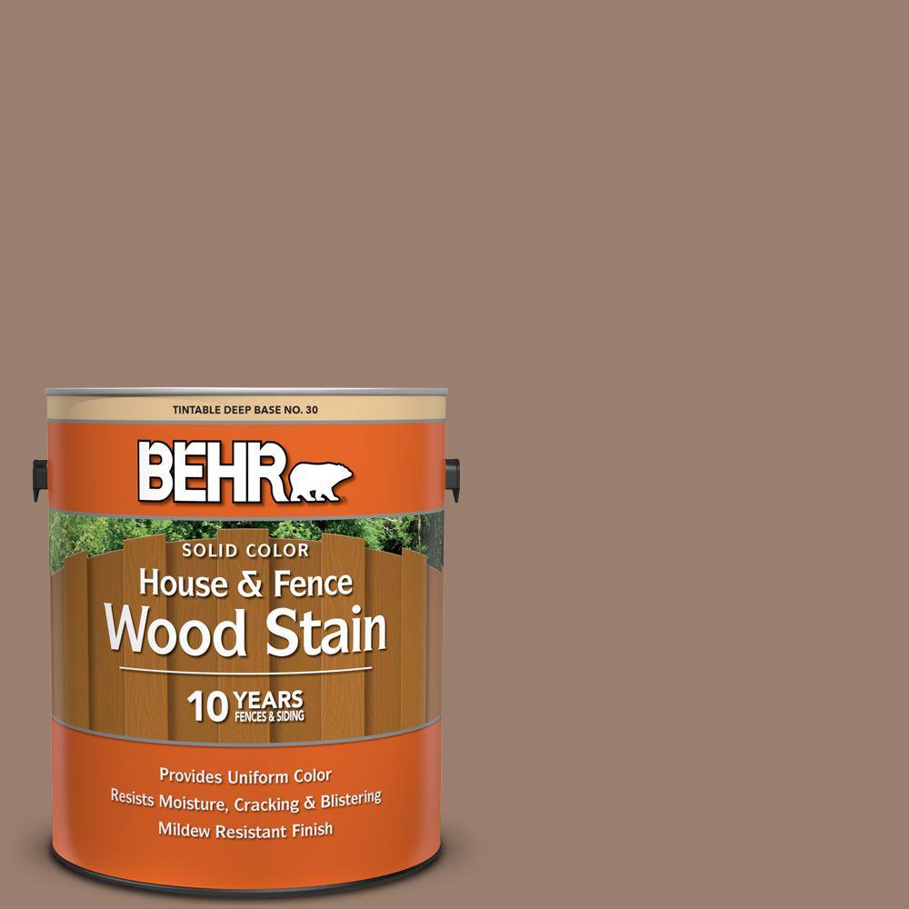 1 gal. #SC-148 Adobe Brown Solid Color House and Fence Exterior Wood Stain