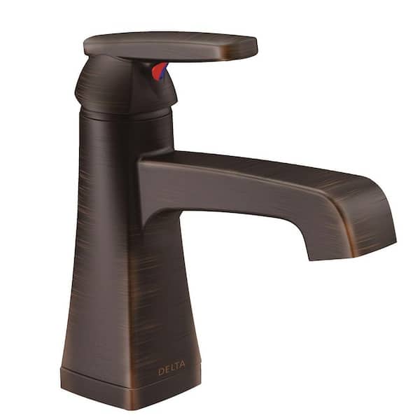 Delta Ashlyn Single Hole Single-Handle Bathroom Faucet with Metal Drain Assembly in Venetian Bronze