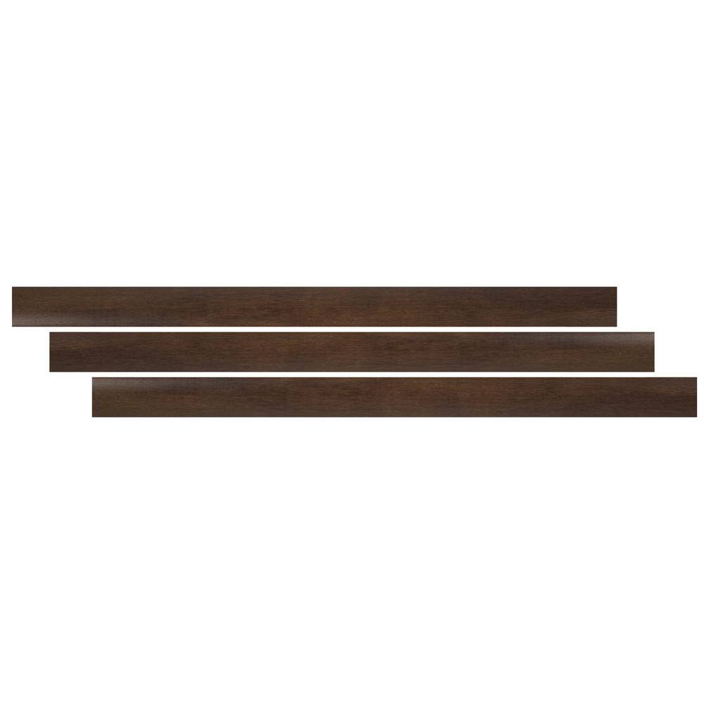 Seasoned Cherry Waterproof Vinyl Baseboard Trim 94" Length