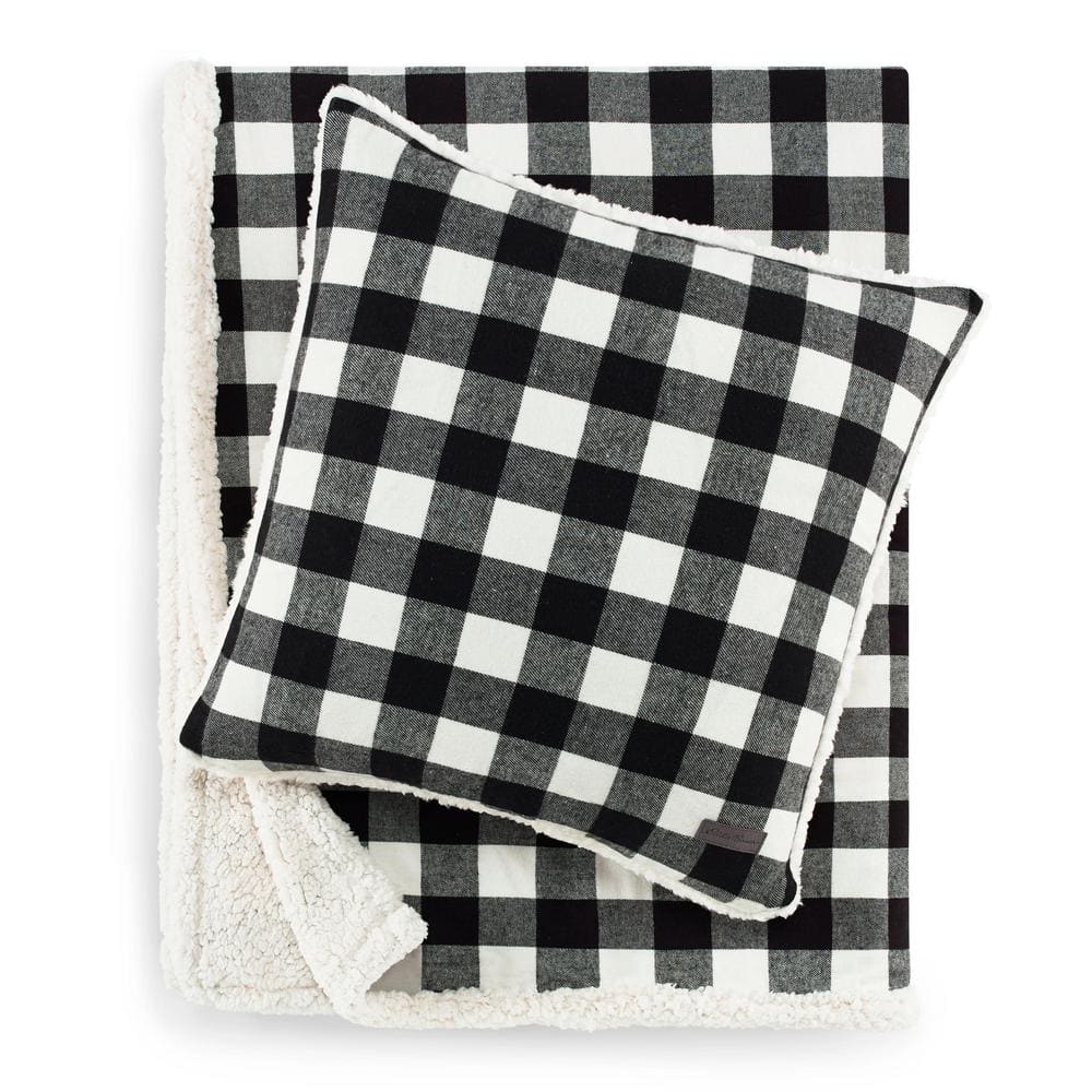  Eddie Bauer - Throw Blanket, Reversible Sherpa Fleece Bedding, Buffalo  Plaid Home Decor for All Seasons (Black Check, Throw) : Home & Kitchen