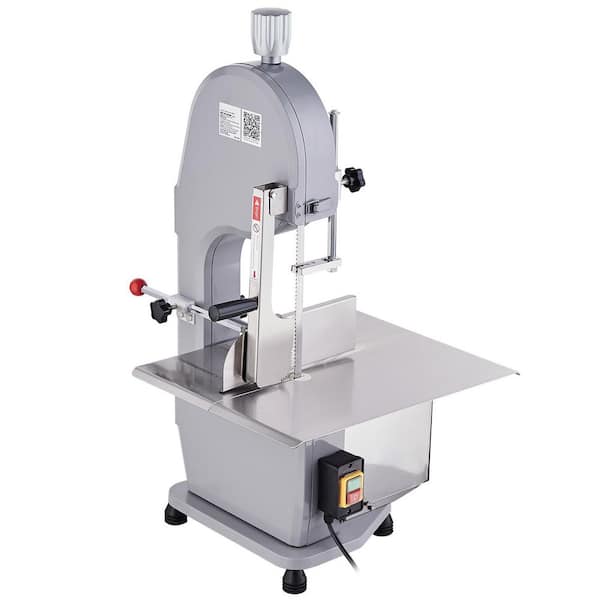 SVOPES Electric Bandsaw Stainless Steel Countertop Bone Sawing Machine 19.3 in. x 15 in. Workbench Silver Frozen Meat Cutter