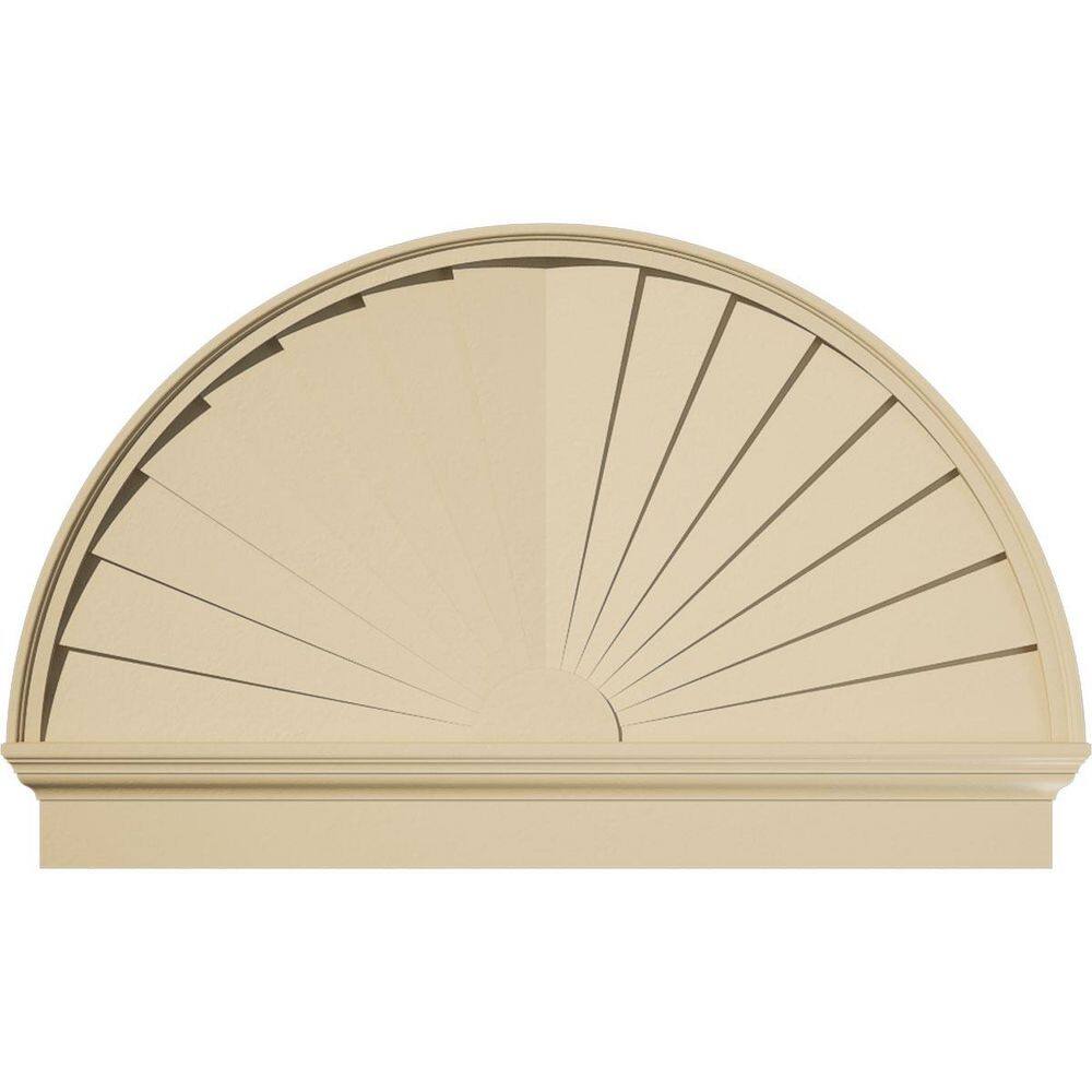 48 in. W x 30-3/4 in. H x 2-3/4 in. P Half Round Sunburst Signature Urethane Combination Pediment, Primed Tan price history on PriceWatchPro