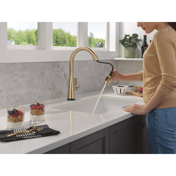 Delta Monrovia Gold Touch/Touchless Champagne Bronze 16.63 in. H