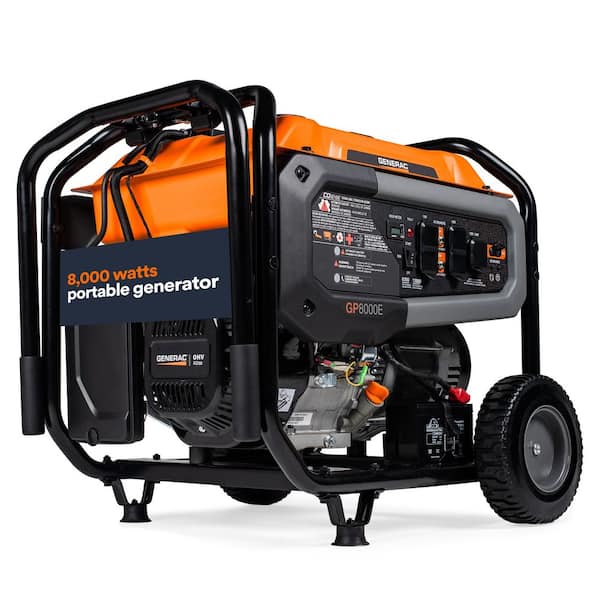 10,000/8,000-Watt Single Fuel Electric Switch Gasoline Portable Generator with COSense-GP8000E