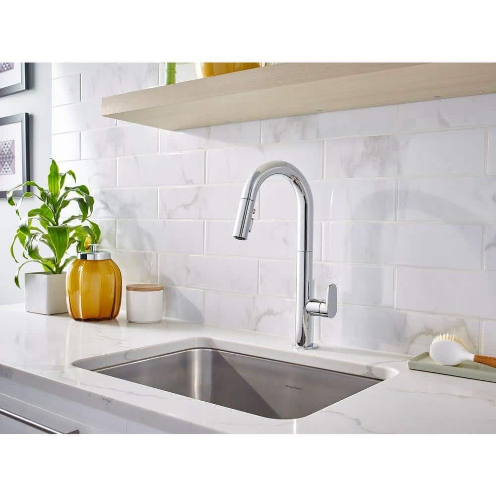 Polished Chrome Single-Handle Pull Down Kitchen Faucet