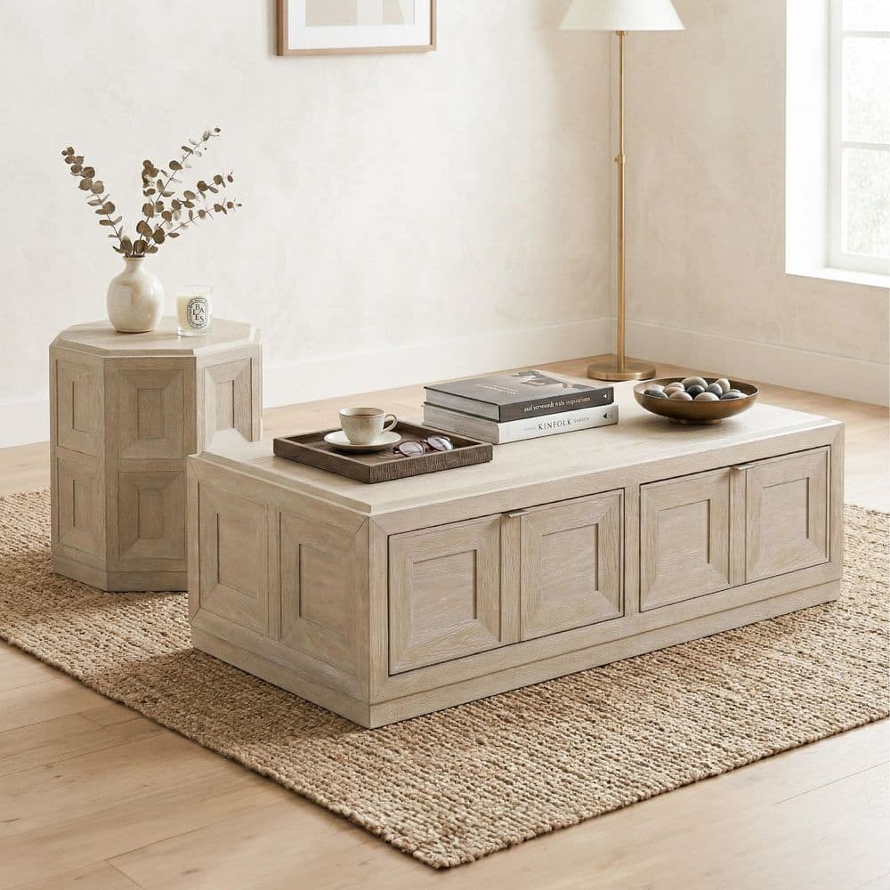 ふ*つ様 COMO 2WAY LOW TABLE Furniture of America Flonnin 2-Piece 54 in. Tawny Rectangle Wood