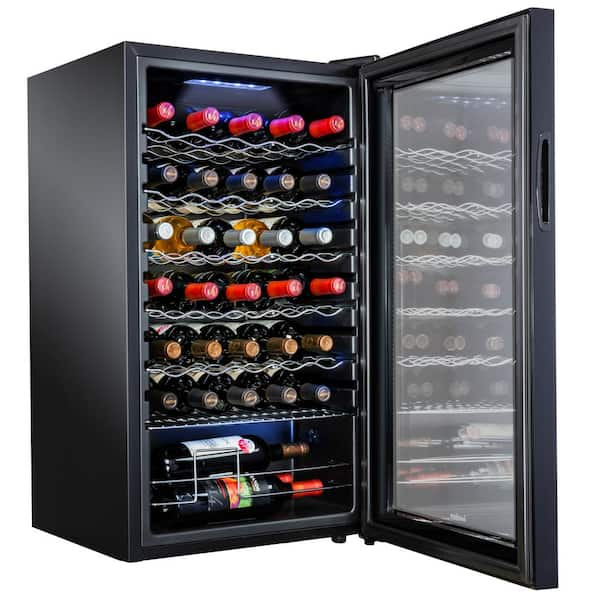 Wine Fridge, Large Freestanding Wine Cooler Refrigerator, 34 Bottles