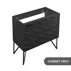 Annecy 36 in. W x 17.75 in. D x 34.62 in. H Bath Vanity Cabinet without Top in Phantom Black