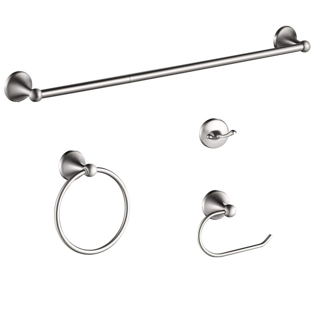 FORIOUS 4-Piece Bath Hardware Set with Included Mounting Hardware in ...