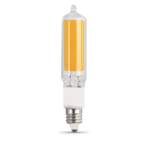 Feit Electric 50-Watt Equivalent T4 Mini Candelabra E11 Base Dimmable LED Light Bulb in Bright White 3000K (1-Bulb)
