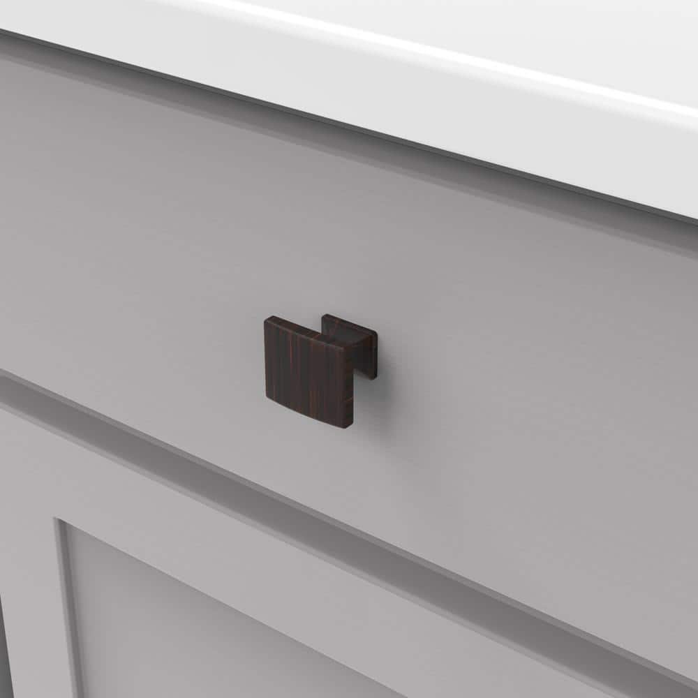 Vintage Bronze Square Cabinet Knob 1.44"