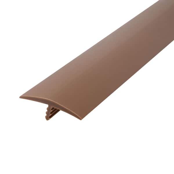 Outwater 1-1/4 in. Tan Flexible Polyethylene Center Barb Hobbyist Pack Bumper Tee Moulding Edging 12 ft. long Coil