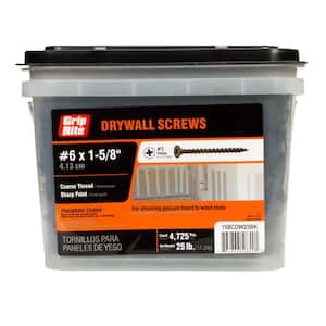 #6 x 1-5/8 in. Philips Bugle-Head Coarse Thread Sharp Point Drywall Screws (25 lbs./Pack)