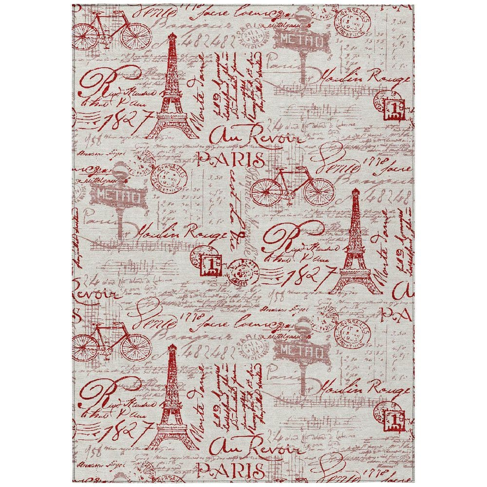 Chantille Machine Washable Indoor/Outdoor Abstract ACN2209 Red 9 ft. x 12 ft. Area Rug price history on PriceWatchPro