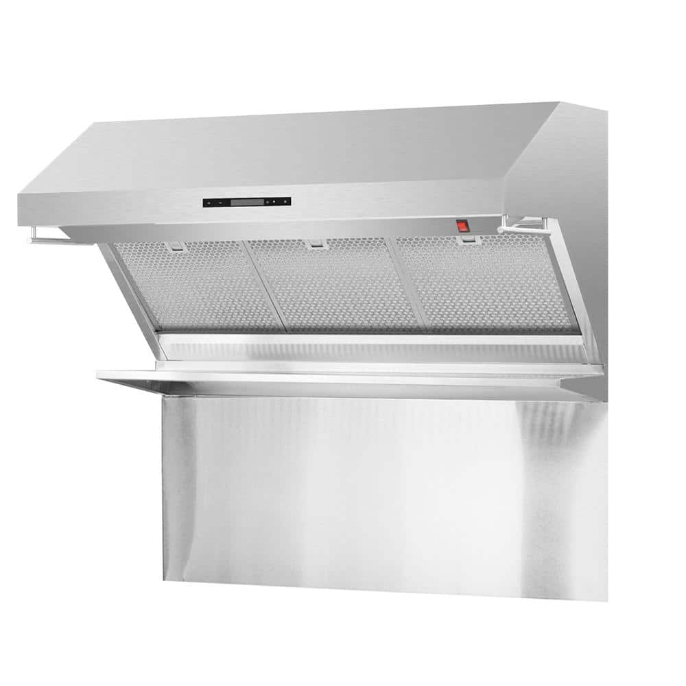 Savona 48" Stainless Steel Wall Mount Range Hood with Hybrid Filters