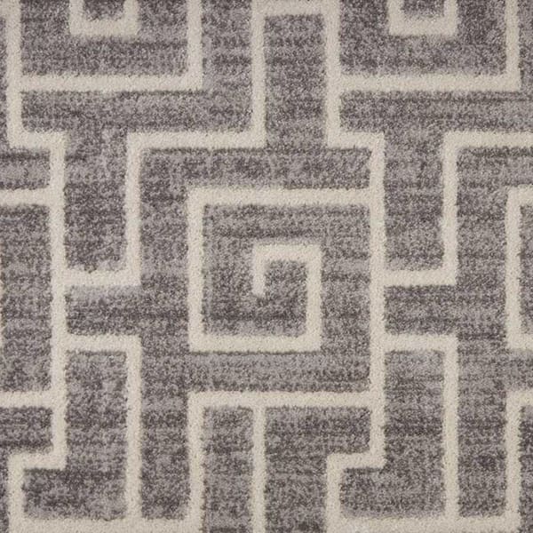 Natural Harmony 6 in. x 6 in. Pattern Carpet Sample - Labyrinth - Color Armour Ivory