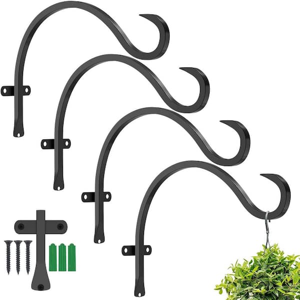 4pcs Iron Wall Hooks 4 Inch Hanging Bracket for Hanging Plants