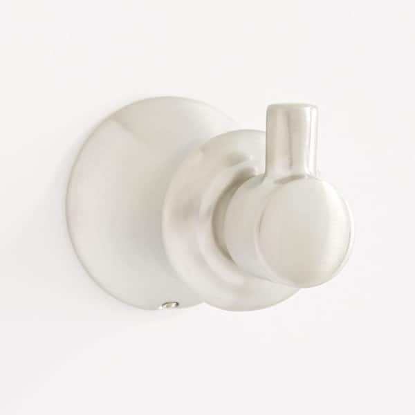 SIGNATURE HARDWARE Pendleton Knob Robe/Towel Hook in Brushed Nickel