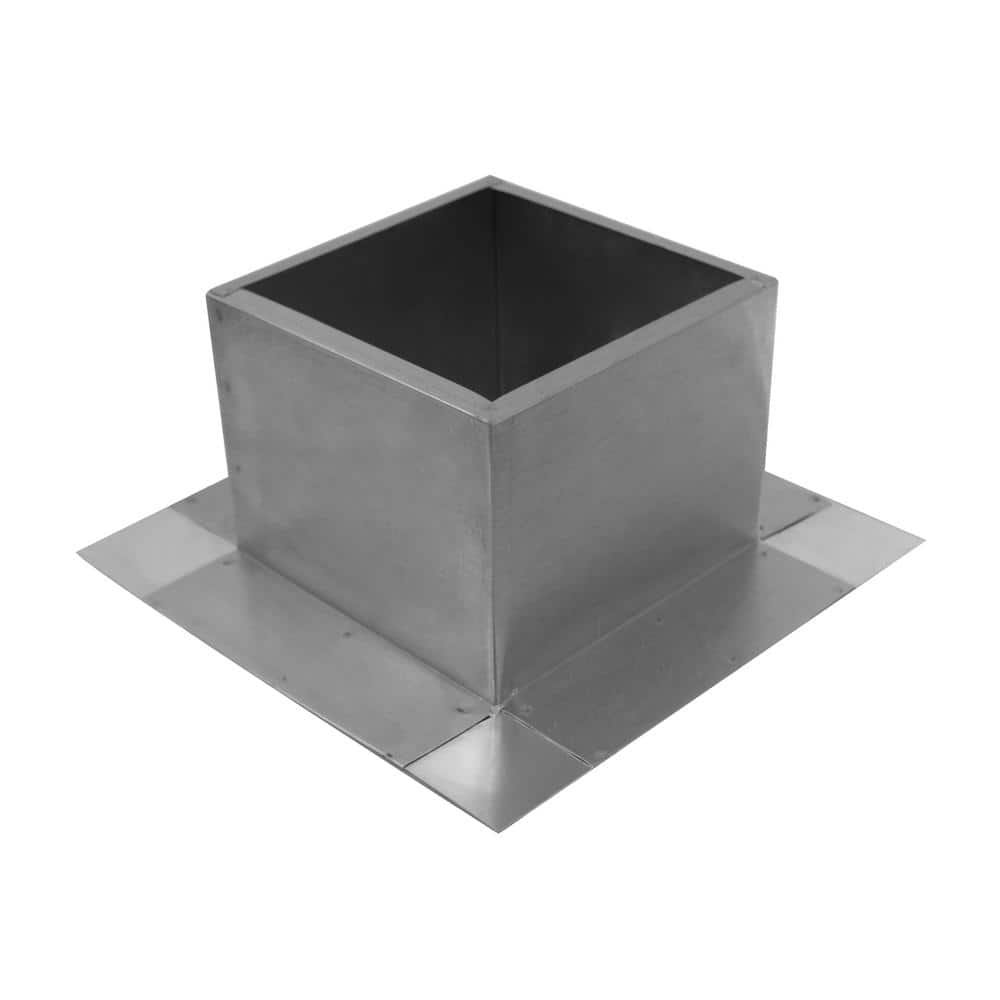 Box is 8 in. Wide x 8 in. Long x 6 in. High Aluminum Roof Curb