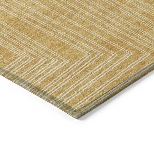 Chantille Machine Washable Indoor/Outdoor Abstract ACN1045 Gold 10 ft. x 14 ft. Area Rug