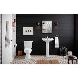Elmbrook 24 in. Pedestal Sink in White with 8 in. Widespread Faucet Holes