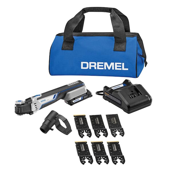 Dremel Multi-Max MM20V 20V Cordless Oscillating Multi-Tool Kit with Universal 1-1/8 in. Carbide Flush Cutting Blades (3-Piece)