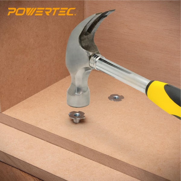 3/8 in.-16 x 7/16 in. Pronged Tee Nut (50-Pack)