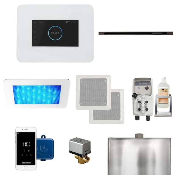 Mr. Steam iDream Linear Oil Rubbed Bronze Steam Generator Control Kit/Package in White