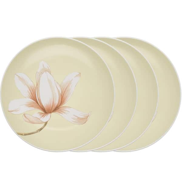 Noritake Colorwave White 8.25 in. (White) Stoneware Floral Accent Plates, (Set of 4)