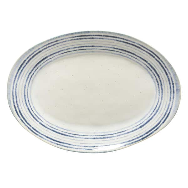 CASAFINA Nantucket 16 in. White Oval Stoneware Platter