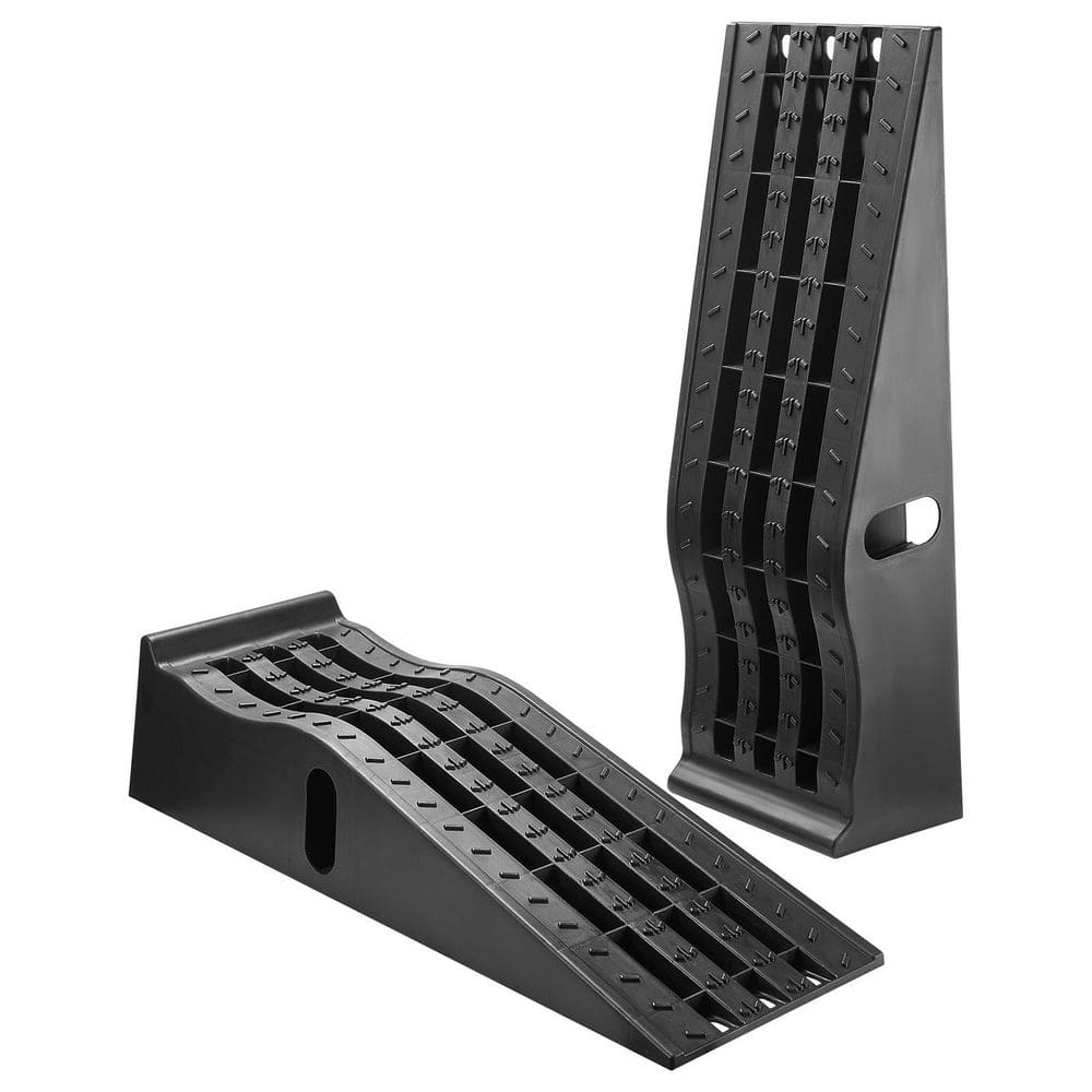 SKYSHALO Car Ramps, 6.1 in. Lift Height, Black Portable High Profile ...