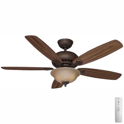 Southwind 52 in. Indoor LED Venetian Bronze Smart Ceiling Fan with Light Kit, Downrod and WINK Remote Control