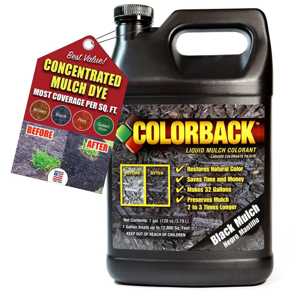 1 Gal. Black Mulch Color Covering up to 12,800 sq. ft.