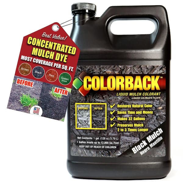 COLORBACK 1 Gal. Black Mulch Color Covering up to 12,800 sq. ft.